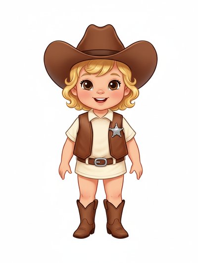 Our Baby Girl: Sheriff Julia 👒 - Vintage Storybook