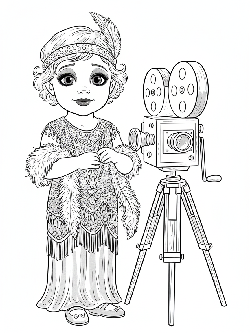 Julia the Silver Screen Starlet - Classic Coloring Book