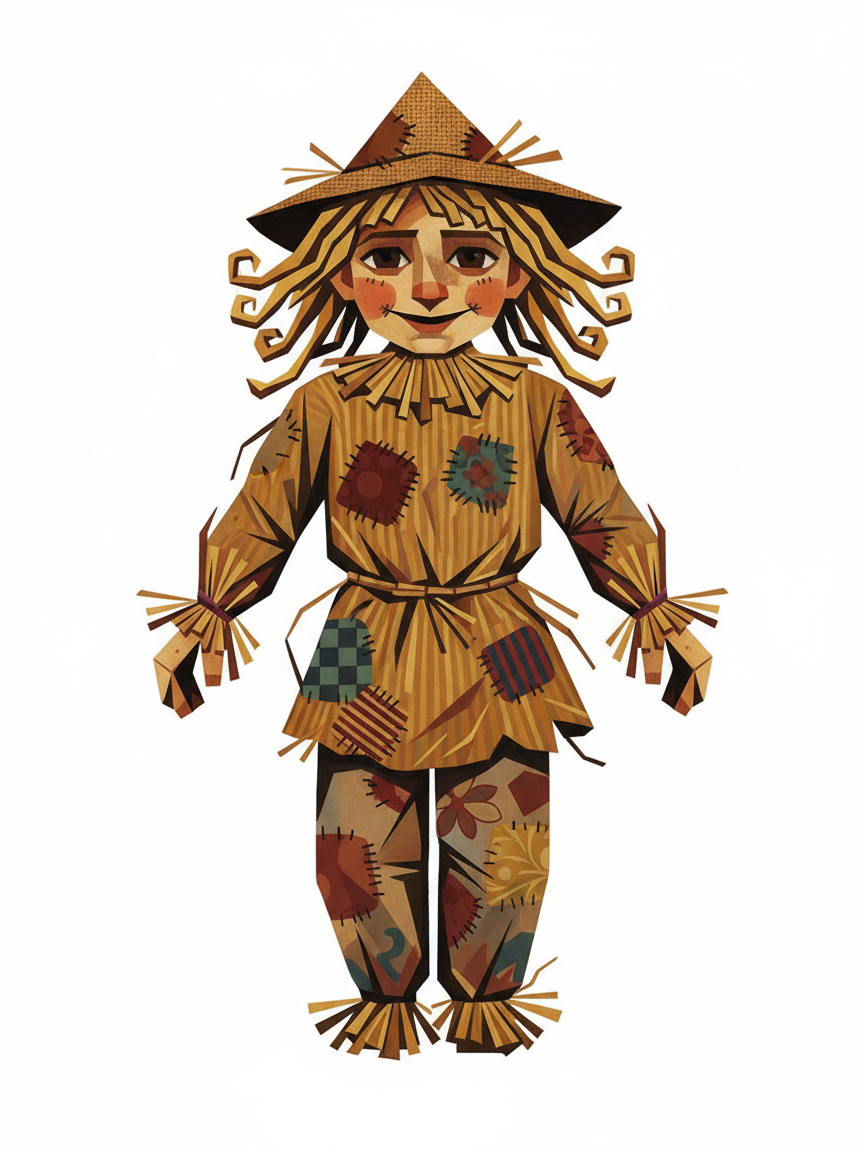 Scarecrow Julia - Cubist Painting