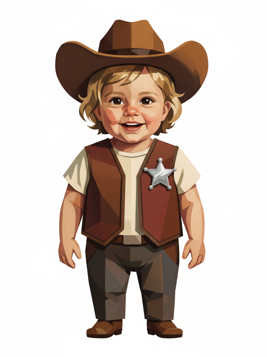 Sheriff Julia - Cubist Painting