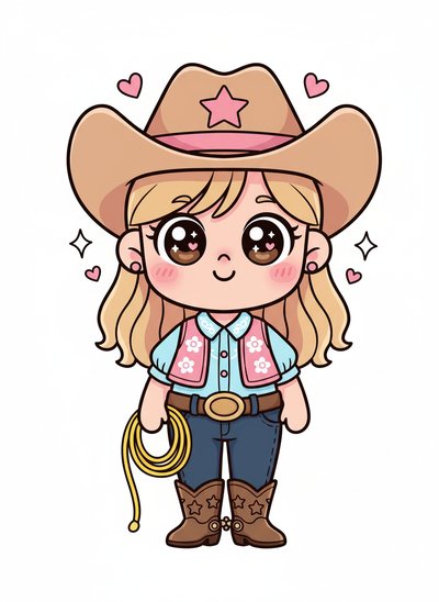 Mary's Cowgirl Adventure 🌵 - Kawaii Cute