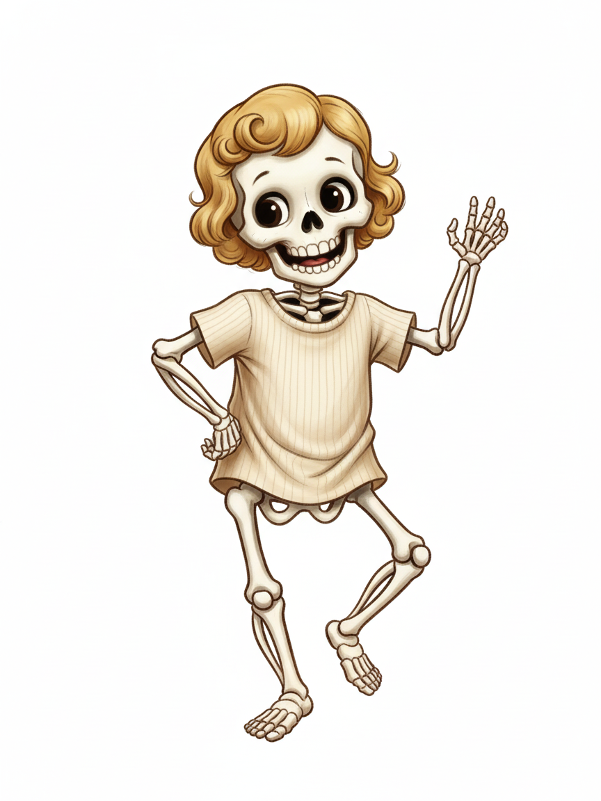 Jolly Julia Bones - Vintage Storybook