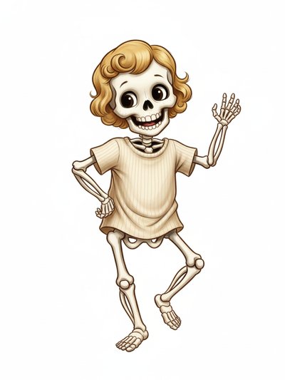 Julia's Spooky Skeleton Adventure 🎃 - Vintage Storybook