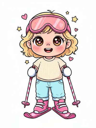 Julia's Snowy Adventures ⛷️ - Kawaii Cute