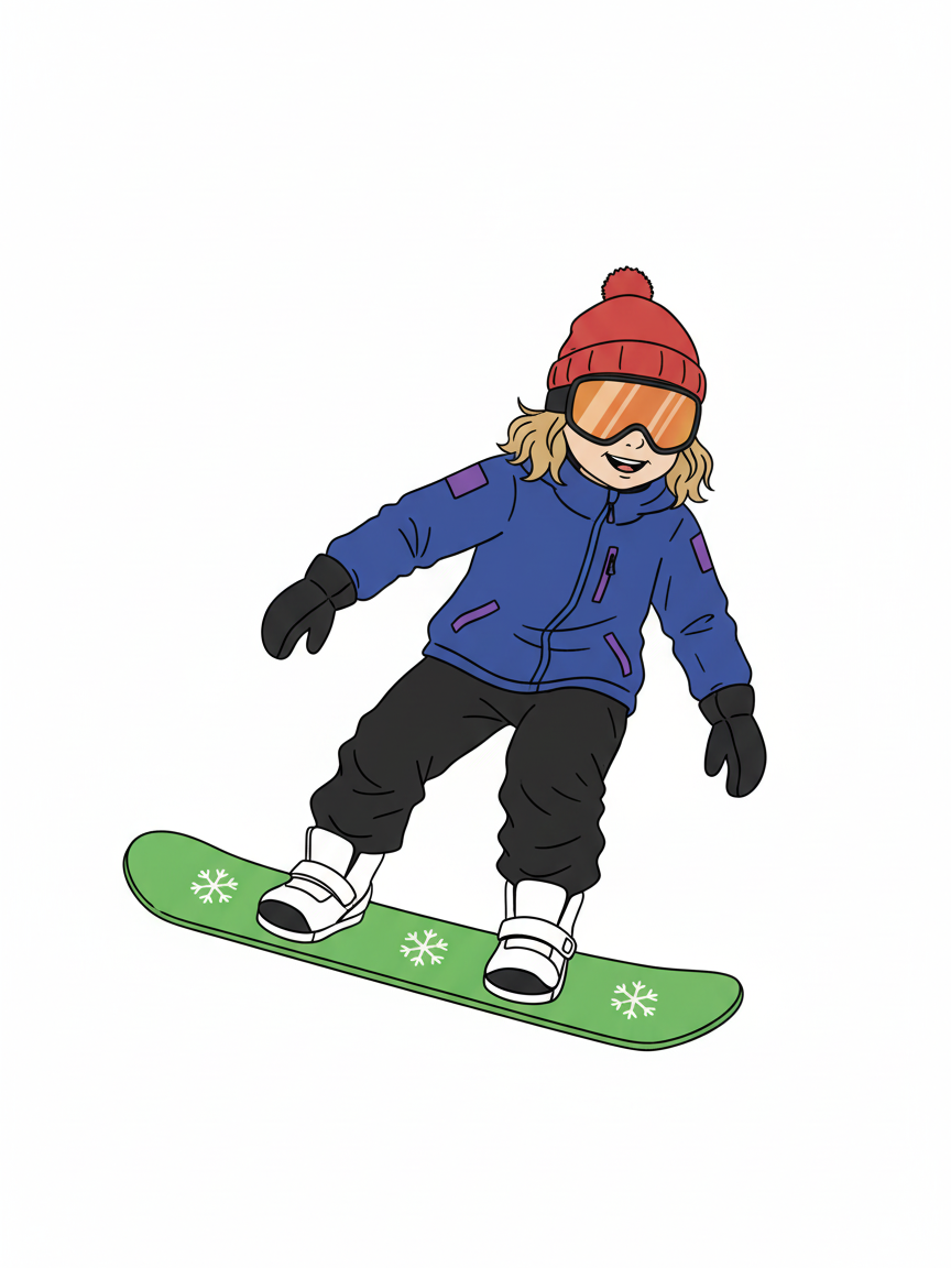 Julia the Snowboarder - Minimalist