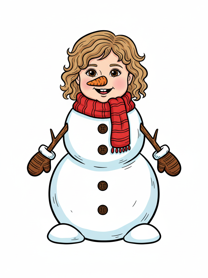 Snowy Julia - Classic Coloring Book