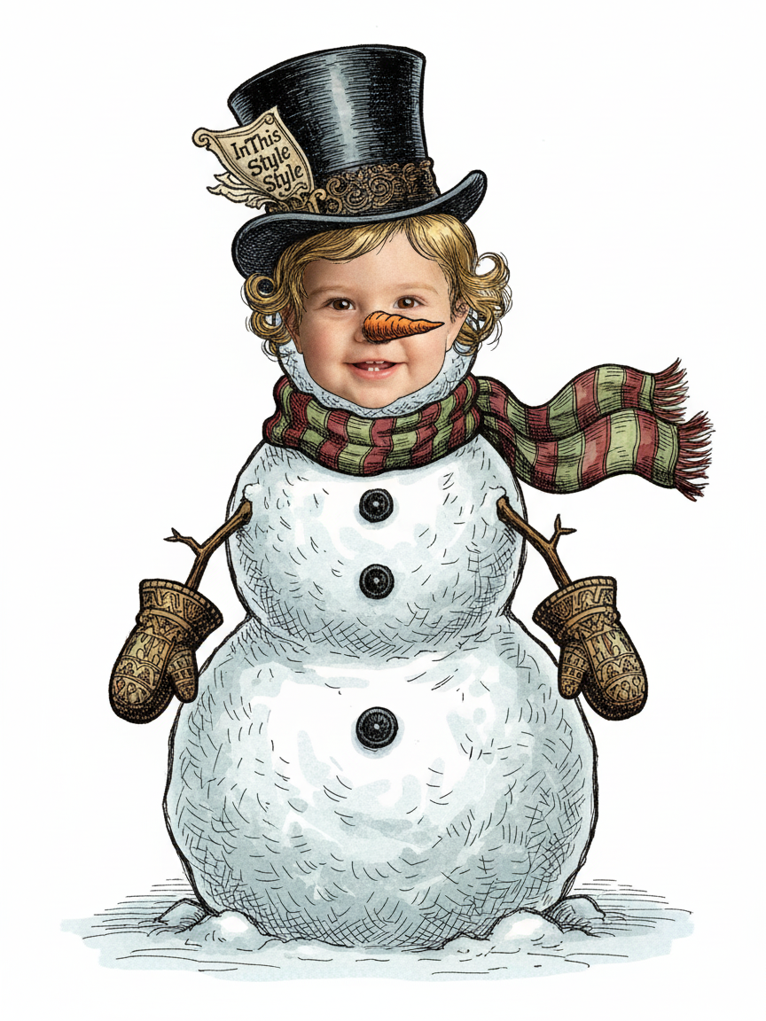 Snowy Julia - Victorian Illustration