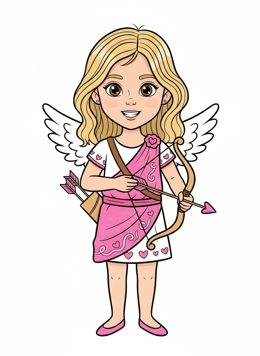 Cupid Mary - Classic Coloring Book