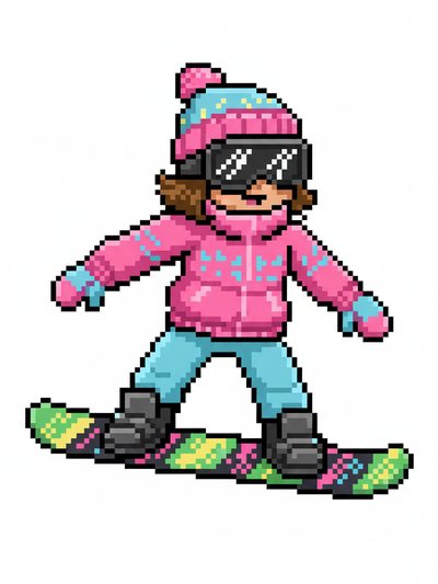Julia's Snowy Adventures ❄️ - Pixel Art