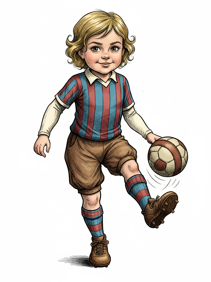 Julia the Playful Striker - Victorian Illustration