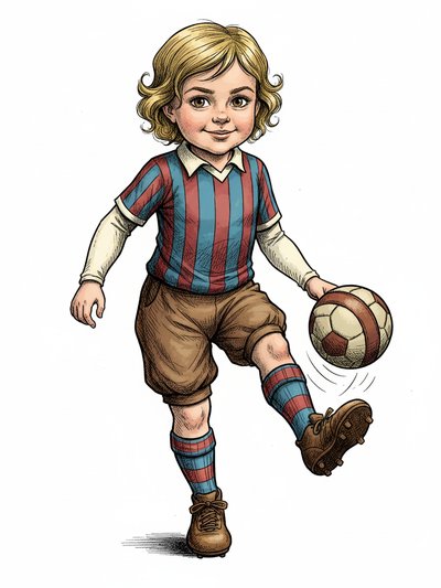 Our Little Soccer Star 🌟 - Victorian Illustration