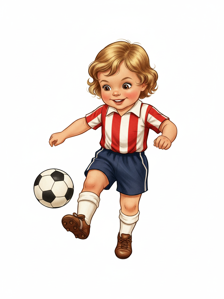 Julia the Playful Striker - Vintage Storybook