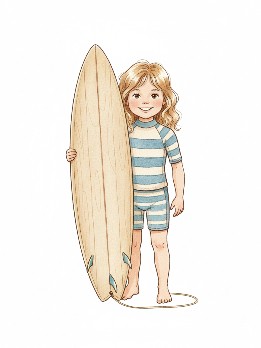 Surfer Julia - Gentle Pencil