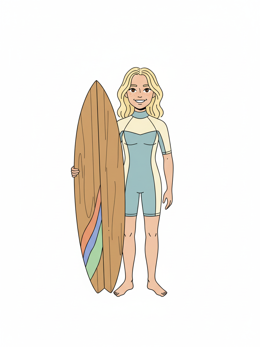Surfer Julia - Minimalist