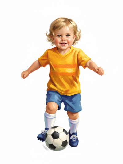 Our Little Soccer Star 🌟 - Impressionist Painting