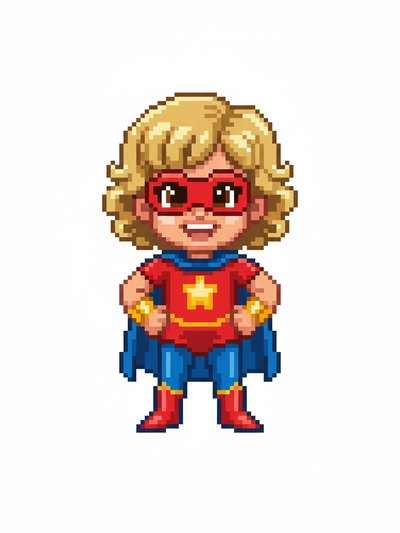 Julia's Superhero Adventures 🌟 - Pixel Art