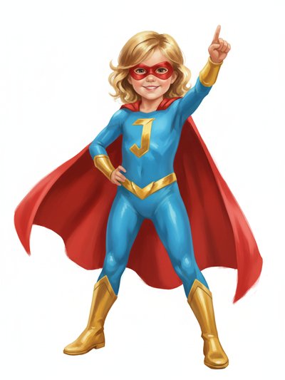 Julia's Superhero Adventures 🌟 - Impressionist Painting