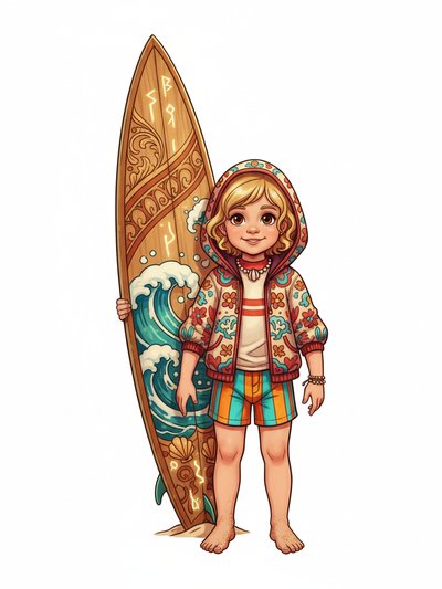 Julia's Surfing Adventure 🌊 - Fairy Tale Classic