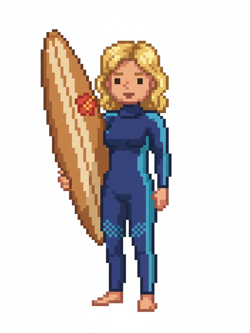 Surfer Julia - Pixel Art
