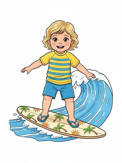 Our Little Surfer Girl 🌊 - Classic Coloring Book