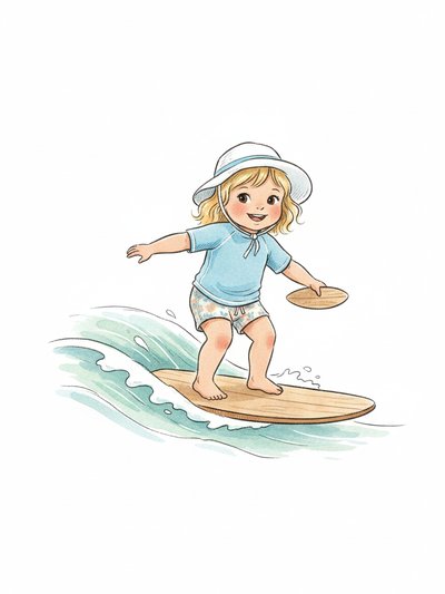 Our Little Surfer Girl 🌊 - Gentle Pencil