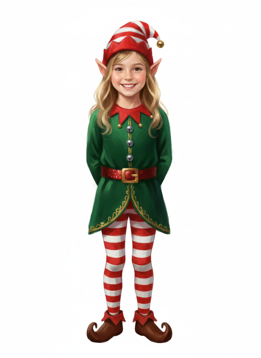 Merry Mary the Elf - Impressionist Painting