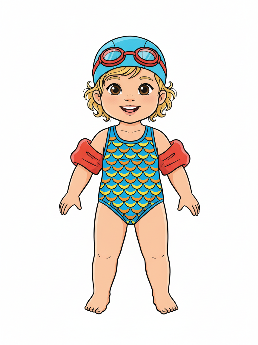 Julia the Water Wonder - Classic Coloring Book