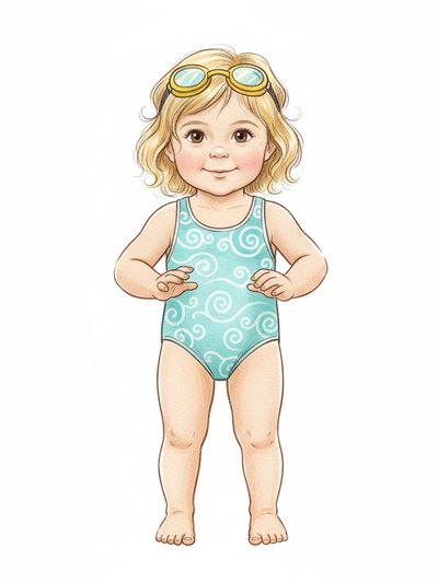 Our Little Swimmer Julia 🌊 - Gentle Pencil