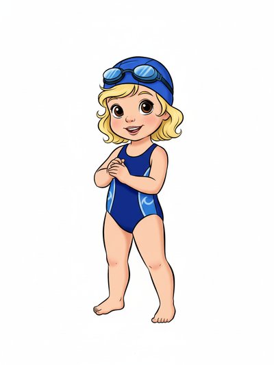 Our Little Swimmer Julia 🌊 - Golden Age Animation