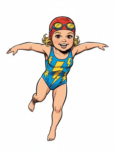 Our Little Swimmer Julia 🌊 - Comic Book