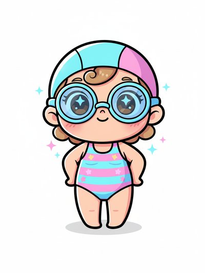 Our Little Swimmer Julia 🌊 - Kawaii Cute