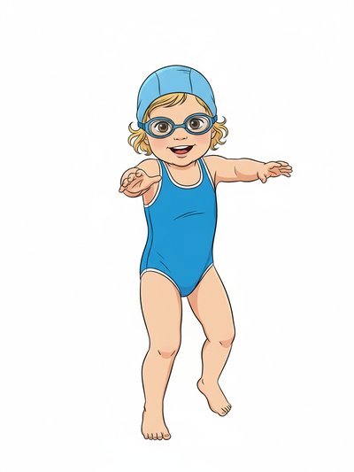 Our Little Swimmer Julia 🌊 - Minimalist