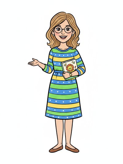 Julia's First Classroom Adventure 🏫 - Classic Coloring Book