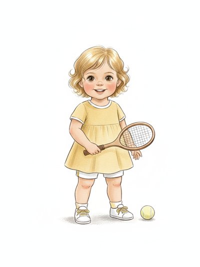 Julia's Tennis Adventure 🎾 - Gentle Pencil