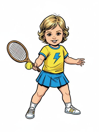 Julia's Tennis Adventure 🎾 - Comic Book