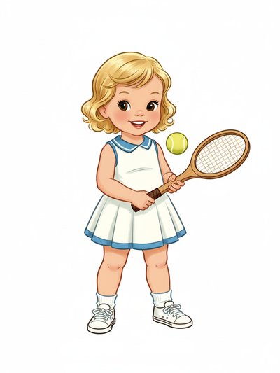 Julia's Tennis Adventure 🎾 - Vintage Storybook