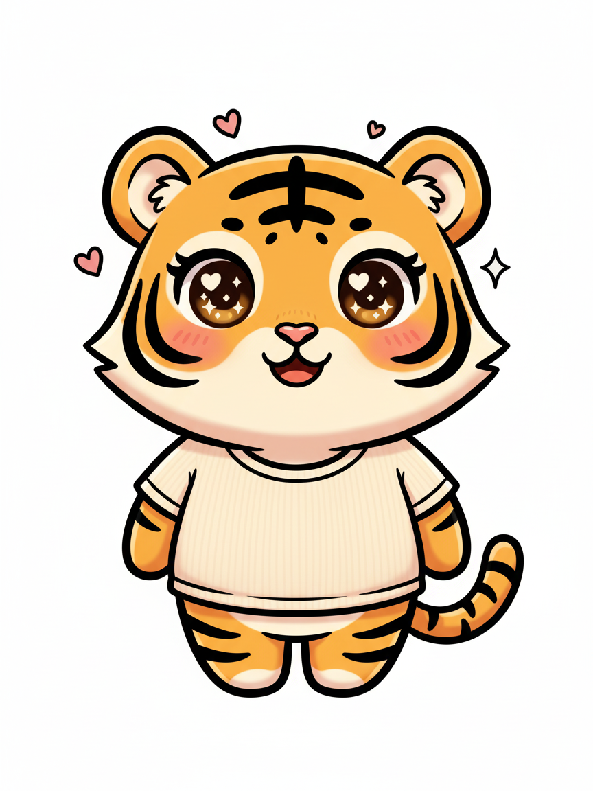 Julia the Tigress - Kawaii Cute