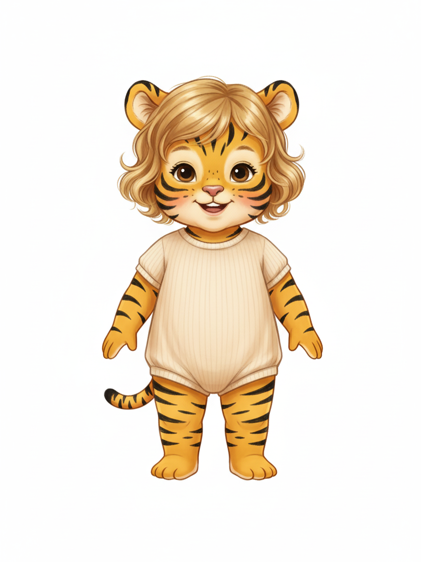 Julia the Tigress - Vintage Storybook