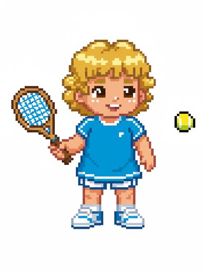 Julia's Tennis Adventure 🎾 - Pixel Art