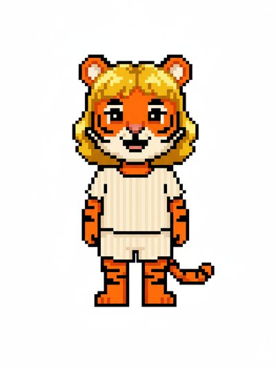 Our Little Tiger Adventure 🐯 - Pixel Art