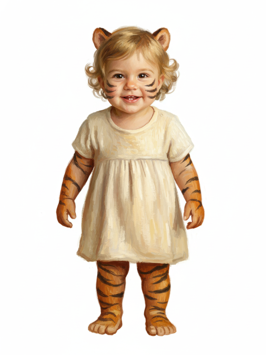 Julia the Tigress - Impressionist Painting