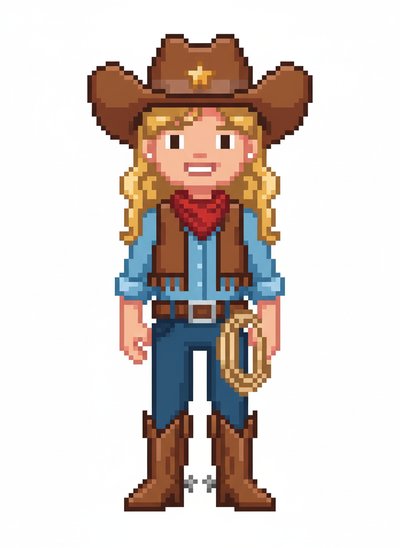 Mary's Cowgirl Adventure 🌵 - Pixel Art