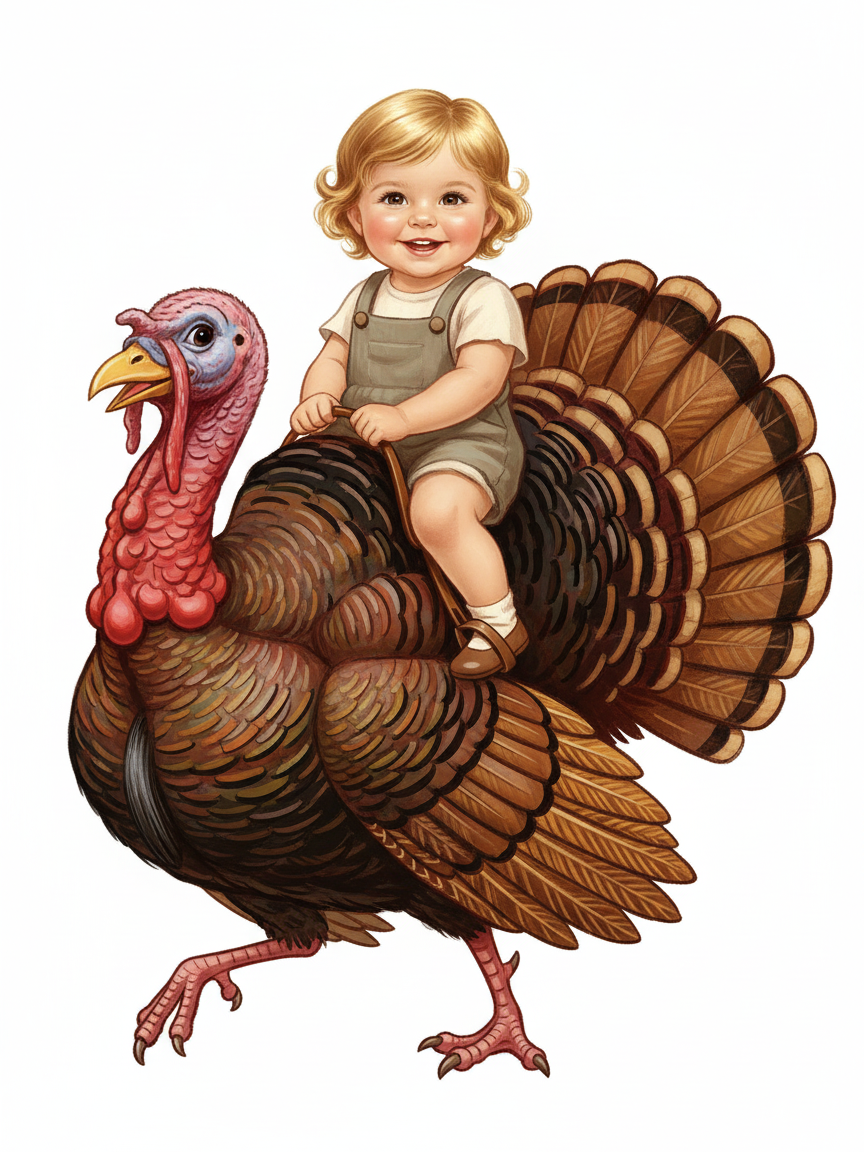 Turkey Julia - Vintage Storybook