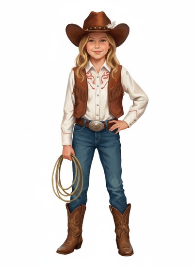 Mary's Cowgirl Adventure 🌵 - Impressionist Painting