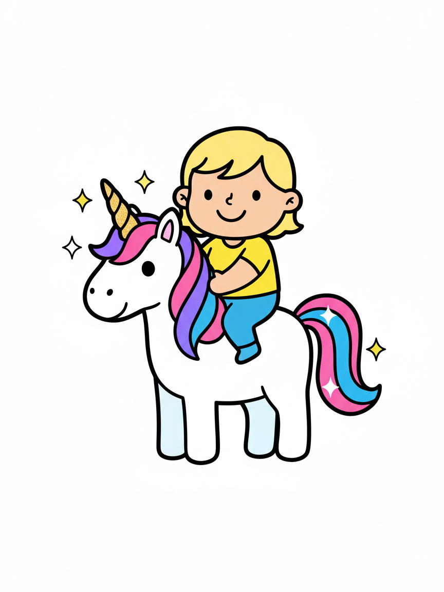 Unicorn Julia - Preschool Simple