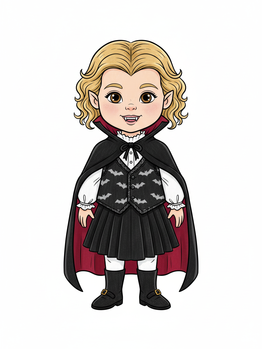 Vampire Julia - Classic Coloring Book