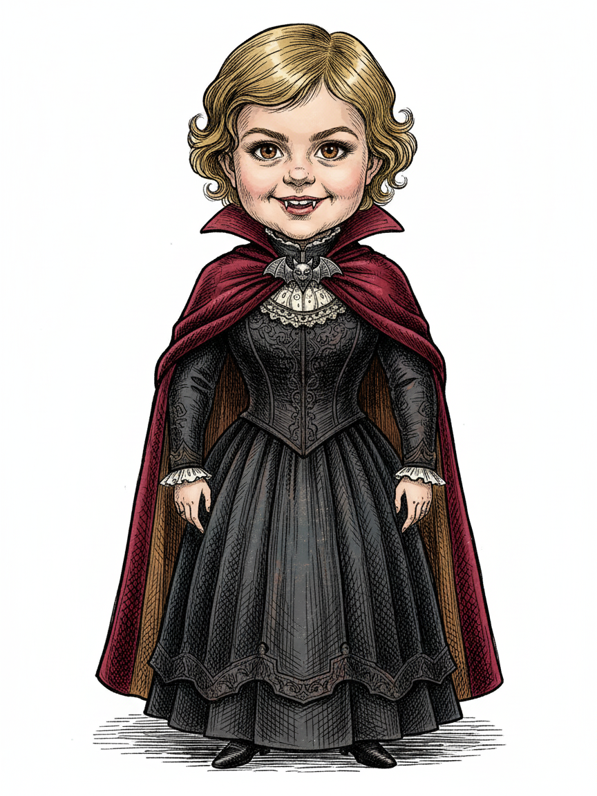 Vampire Julia - Victorian Illustration