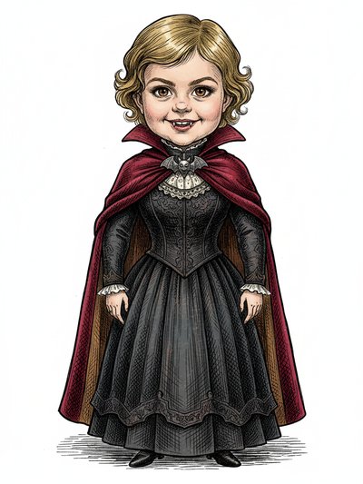 Our Little Vampire Julia 🧛‍♀️ - Victorian Illustration