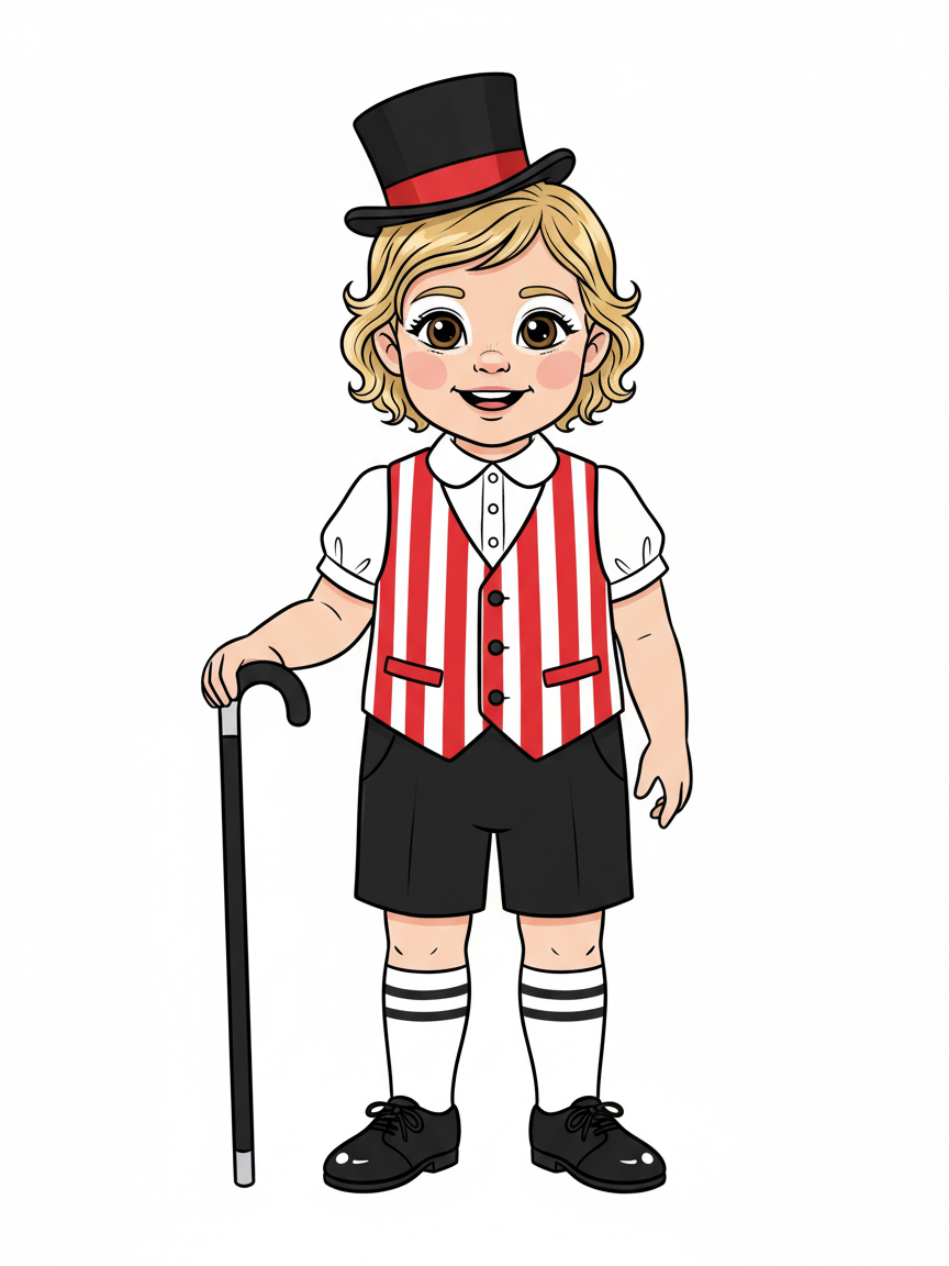 Vaudeville Julia - Classic Coloring Book