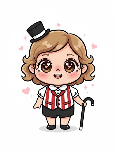 Julia's Vaudeville Adventure 🎩 - Kawaii Cute